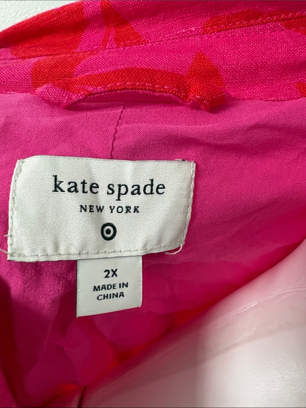 Women's 2X Classic Rose Blazer Kate Spade New York Target Collaboration Red Pink - Picture 8 of 10